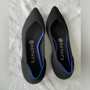 Rothy’s The Point Flats Pointed Toe Washable Black 8
